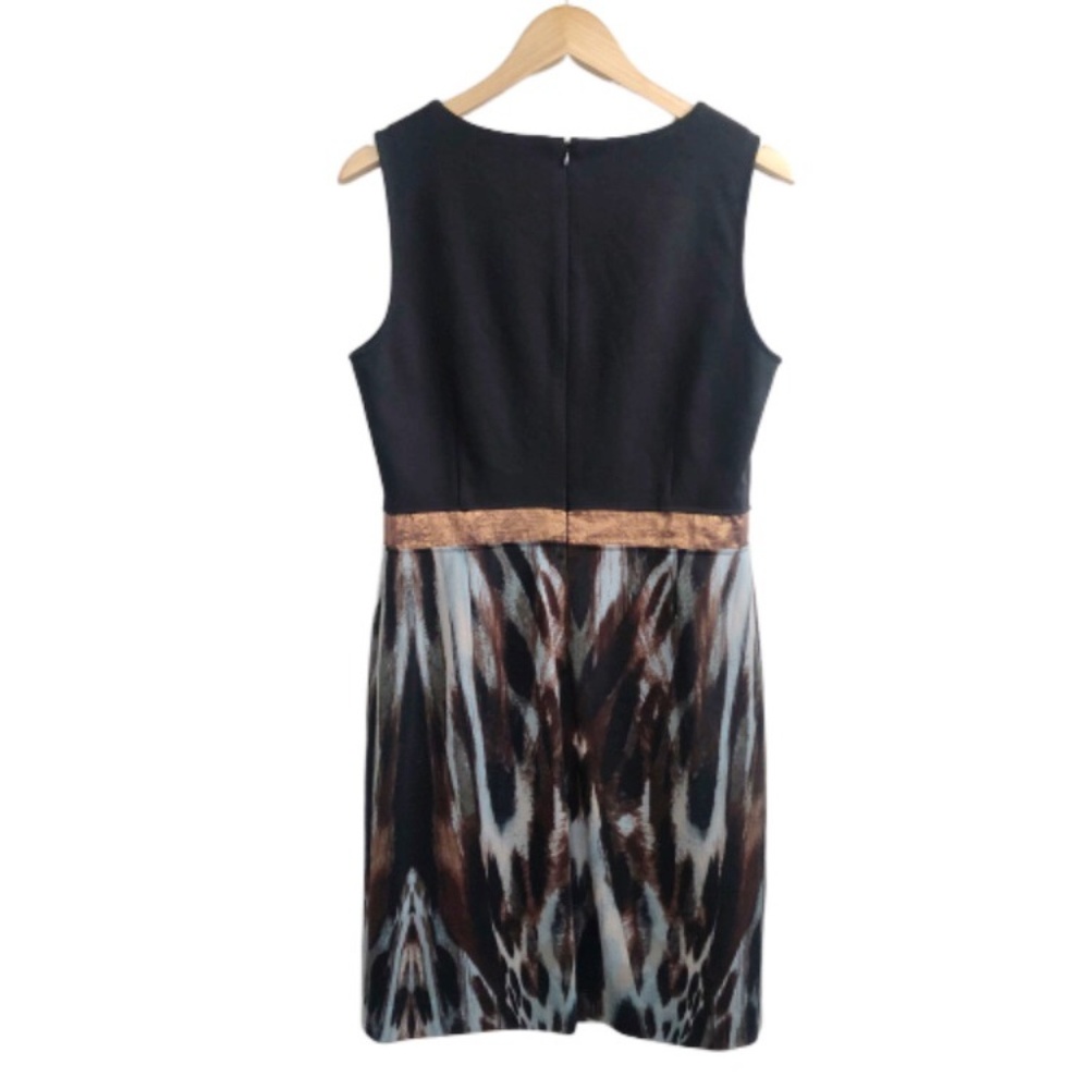 CALVIN KLEIN | Black Printed Sheath Dress - Picture 2 of 4